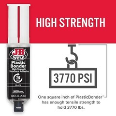 J-B Weld 50139 Plastic Bonder Body Panel Adhesive and Gap Filler Syringe – Black