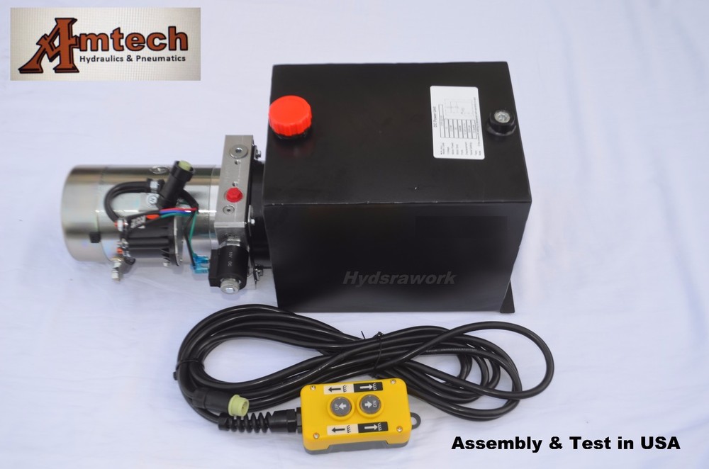 4215S Hydraulic Power Unit, Hydraulic Pump, 12V Double Acting,15Qt,Dump Trailer