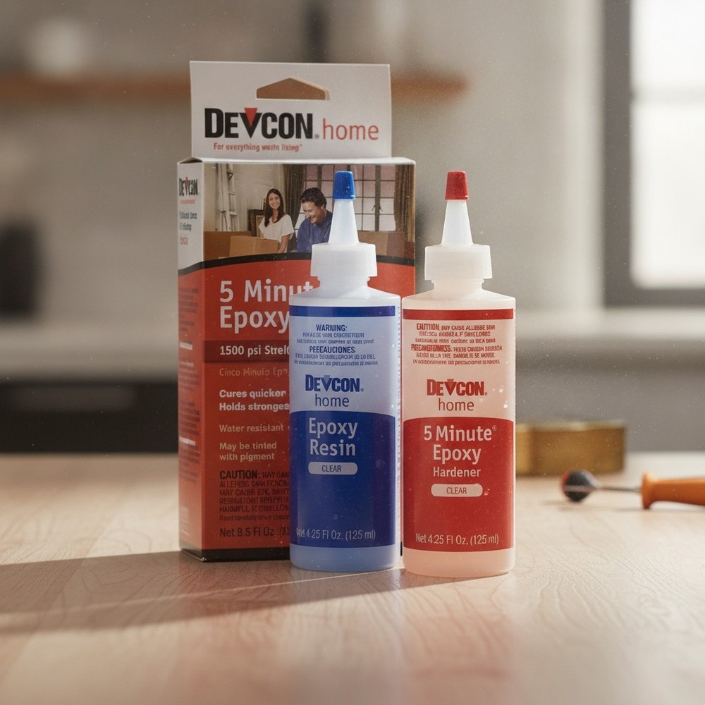 Epoxy Glue Strong Fast Drying Water Resistant Clear Bond 2 Bottles
