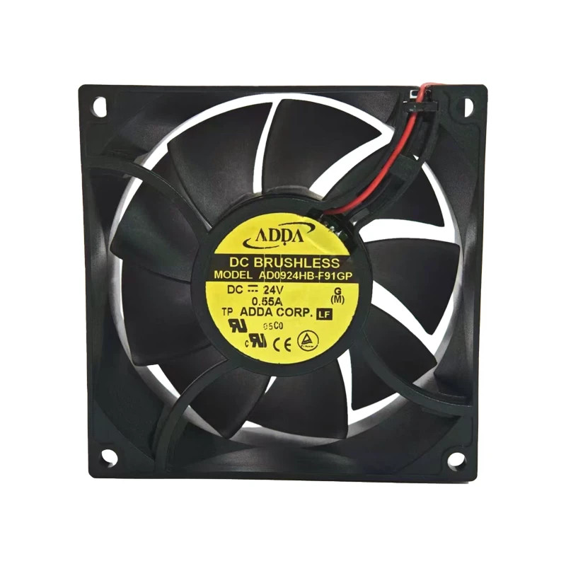 1PCS ADDA AD0924HB-F91GP 24V DC 2-wire cooling fan 9238 9.2 cm