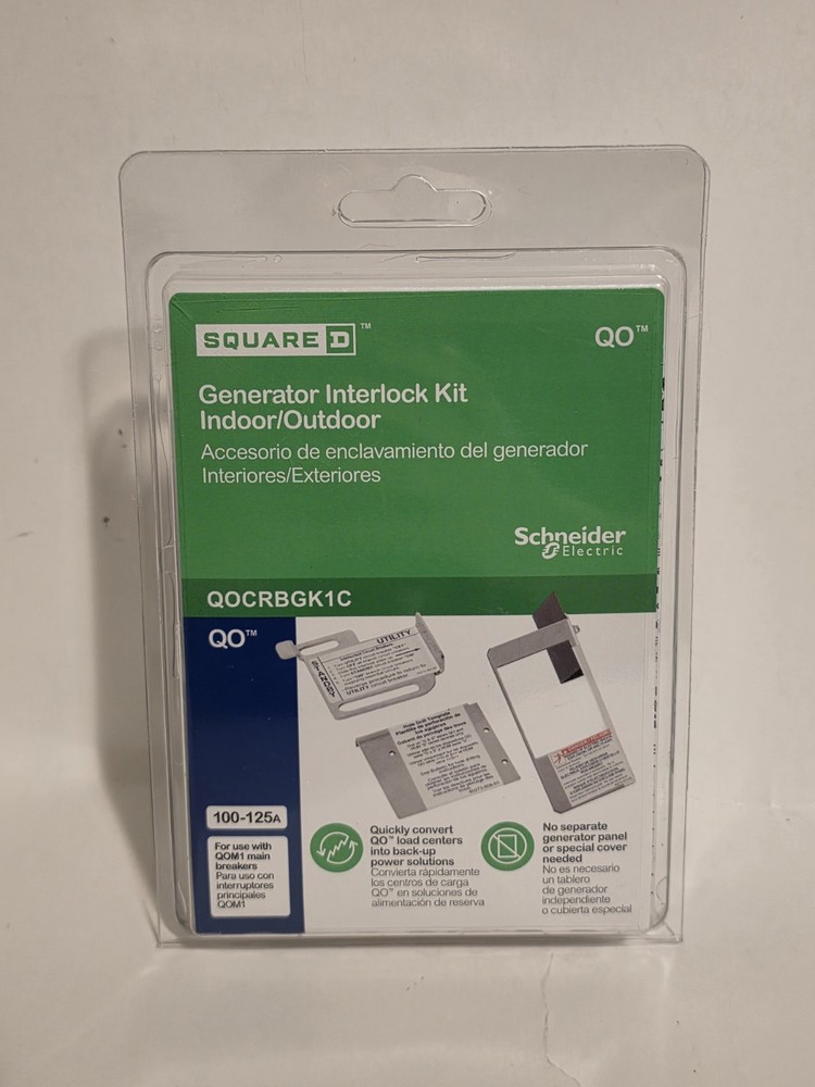 Square D QOCRBGK1C Generator Interlock Kit 100-125A NEW