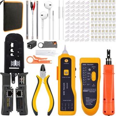 LEATBUY CAT5/CAT6/ RJ45 Crimping Tool Kit Set, Professional Ethernet Punch Do…