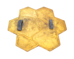 POLYMOLDS STONE FLOWER CONCRETE TEXTURING MAT STAMP 16″X16″