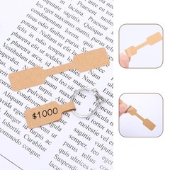 500 Self-Adhesive Kraft Jewelry Price Tags Stickers for Bracelets and Rings