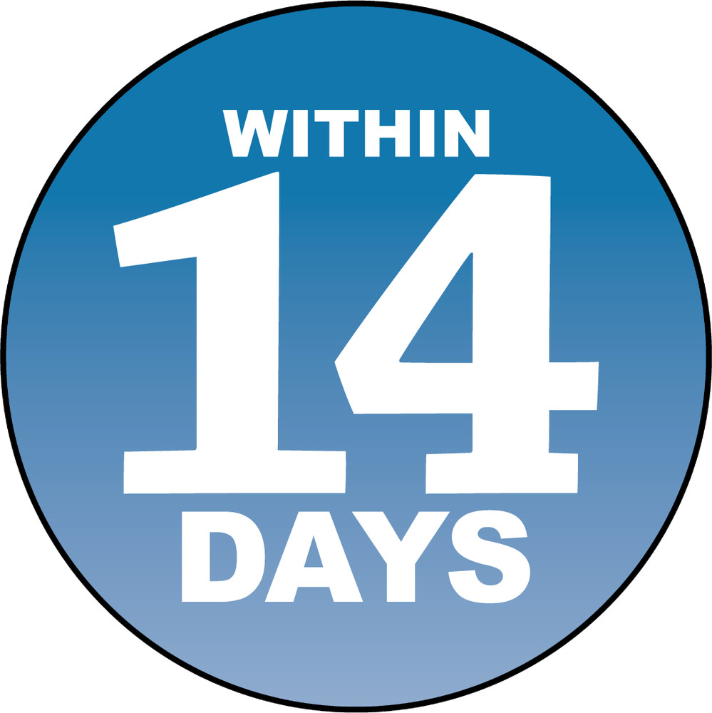 WITHIN 14 DAYS | Adhesive Vinyl Sign Decal