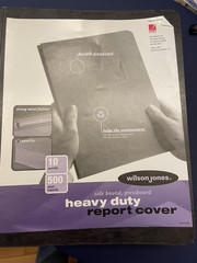 Office Depot Heavy-Duty Report Covers 10 Pack Black Pressboard 3” Prong Fastener