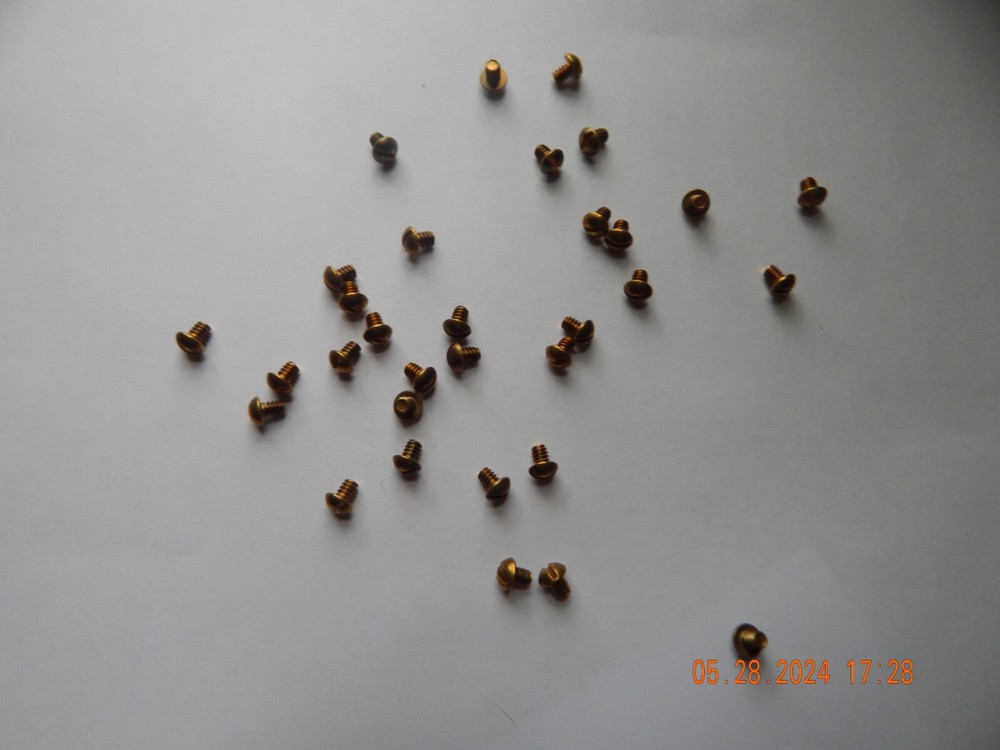 BRASS ROUND HEAD SLOTTED MACHINE SCREWS. 6/32 x 1/4″ 20 PCS. NEW