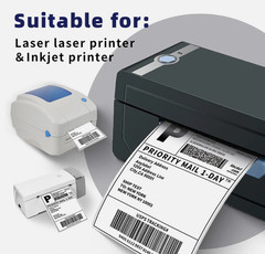 4″x6″ Fanfold Direct Thermal Shipping Labels for Zebra and Rollo Printers 500 PC