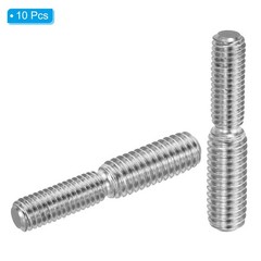 10Pack M5x0.8 to M6x1.0 Double End Threaded Stud Screw Bolt 304 Stainless Steel
