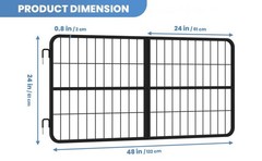 48″×24″ Carbon Stell Horse Stall Gate Two-Way Steel Stall Door for Barn &Horse