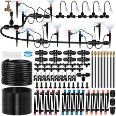 230FT Drip Irrigation System for Garden with 38pcs Adjustable Copper Nozzles …