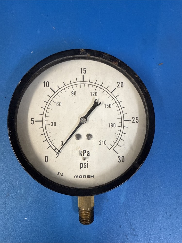 Marsh 0-30 PSI, 0-210 Kpa Pressure Gauge B10