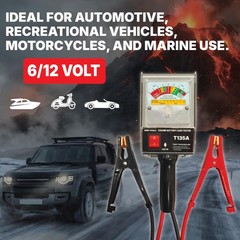 Professional 135 Amp Battery Load Tester, 6V 12V Automotive Charging System