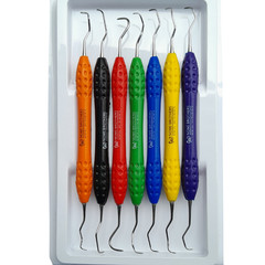 7PCS Gracey Curettes Set – Universal Dental Scalers with Silicone Handle