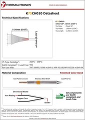 Thermaltronics K75CH010 Chisel Soldering Tip, 30 deg. 1.00mm (0.04in)
