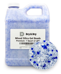 1 Quart(2 LBS) Mixed Silica Gel Beads – Reusable Color Changing Air Drying