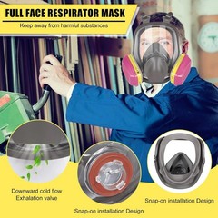 Full Face Gas Mask Painting Spraying Respirator w/Filters for 6800 Facepiece US