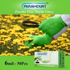 6MIL INDUSTRIAL DISPOSABLE NITRILE GLOVES, GREEN, POWDER FREE MEDIUM 1000 PCS