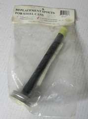 STEEL GAS CAN REPLACEMMENT SPOUT BRAND NEW IN SEALED PACKAGE 1 3/4 INCH BASE