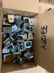 LOT OF 33 beam clamps. unused. Unsure of model or brand.