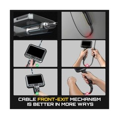 DXZtoz Dual-Lens Articulating Borescope with Light, 0.25in Ultra-Thin Probe, …