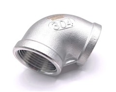 1″ FNPT 90 Degree Pipe Elbow 304 Stainless Steel 150# Class