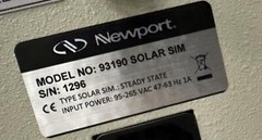 Newport 93190 Solar Simulator w/ 69922 P/S, 1600W Xenon Lamp, Mass Filter & More