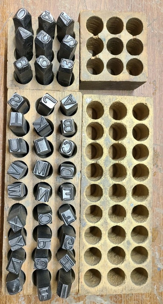 Young Brothers 36pc 3/8″ Letter & Number Stamp Punch Set Alloy Steel Metal