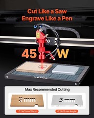 VEVOR 45W CO2 Laser Engraver 12 x 8 in Desktop Laser Engraving Cutter Machine