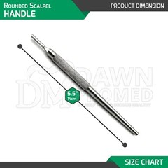 3 Pcs Sterile Surgical BP Scalpel Handle Blade Holder #3 Round Pattern German Gr