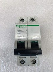 Schneider 24517 Multi 9 C60 D2A 2 Amp 2 Pole 480/277 V D 2A Circuit Breaker New