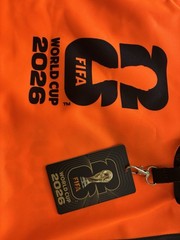 FIFA World Cup 2026 Transport Orange/Black Safety Vest ” with laynard & fan ID