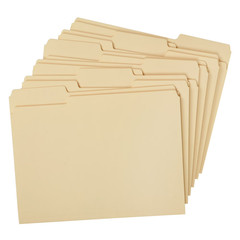 Heavyweight Manila File Folders 1/3 Cut Letter Size 25 Pack Document Organizer