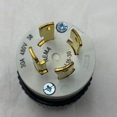 Hubbell L1630P 30A Locking Plug NEMA L16-30P 3P4W