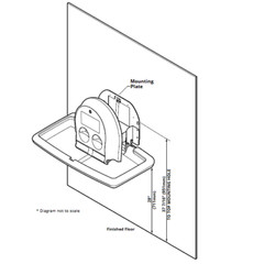 KOALA KARE® KB300-00 Baby Changing Station Beige Surface Mounted Horizontal
