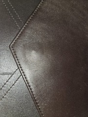 Franklin Covey Dark Brown Full Grain Leather Planner Notebook Cover Snap Closure