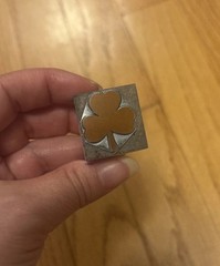 Printing Letterpress Printers Block Lucky Clover Irish Shamrock Stamp