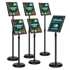 6Packs Sign Holder Stand 8.5 x 11 – Adjustable Heavy Duty Poster Sign Stands …