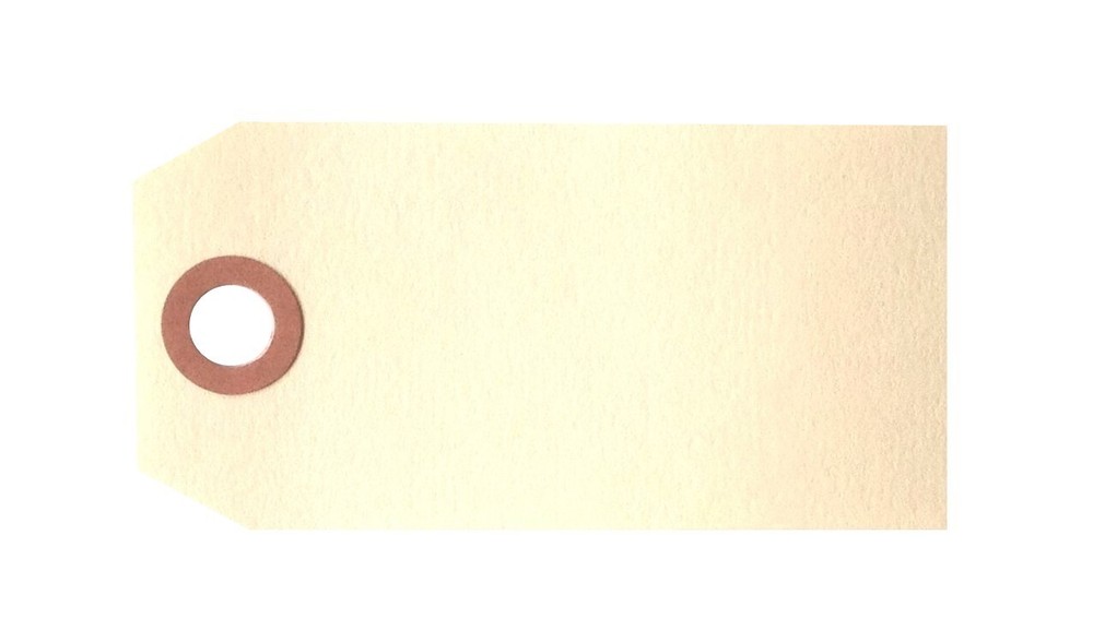 #3 Shipping Tag, Manila, Plain, 10 Pt., 3-3/4″ x 1-7/8″, Large Eyelet – Box/1000