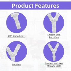 40 Pcs Plastic 3/8″ ID Hose Barb Fittings, 15 Pcs Equal Barbed Y Shaped and 1…
