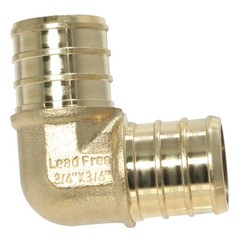 10 PIECES 3/4″ PEX ELBOW – BRASS CRIMP FITTINGS, BRASS, FULL PORT