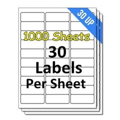 1000 Sheets 30000 FBA Address Laser Ink Jet Shipping Labels 1 x 2 5/8 5 30 UP
