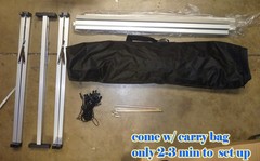 10’x4′ Horizontal Aluminum Outdoor A Frame Banner Double Display Stand Portable