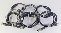 Lot of 6 each Banner MQDEC 403SS Cordset Straight M12 Female to Male 4 Pin 3ft