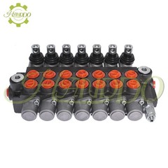 11 GPM 7 Spool Hydraulic Monoblock Double Acting Control Valve + conversion plug