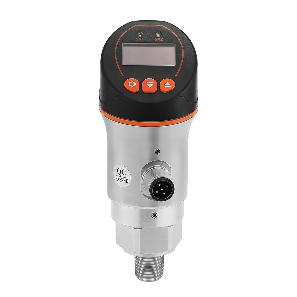 Digital Pressure Switch 0-6000 PSI, OLED Screen, Dual Alarm, 304 SS