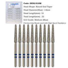 Multi-use Zirconia Adjustment Diamond Burs Egg Football Round End Taper 856 850