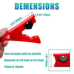 Litoexpe 3pcs PTFE Plastic Tubing Cutter, Red Pipe Cutter, Square Tubing Hose…