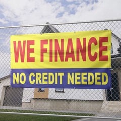 We Finance No Credit Needed Banner 13 oz Heavy Duty Vinyl Easy Payments Sign