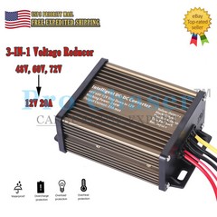 DC-DC 48V 60V 72V Converter Regulator Step-Down to 12V 240W 20A